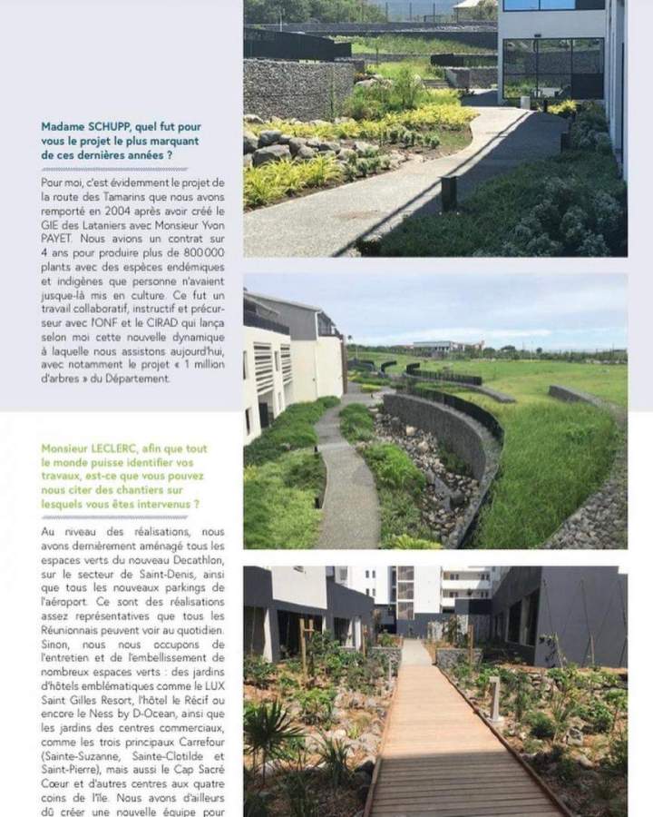 Troisième page actualités La Mare Espaces Verts Sainte-Marie