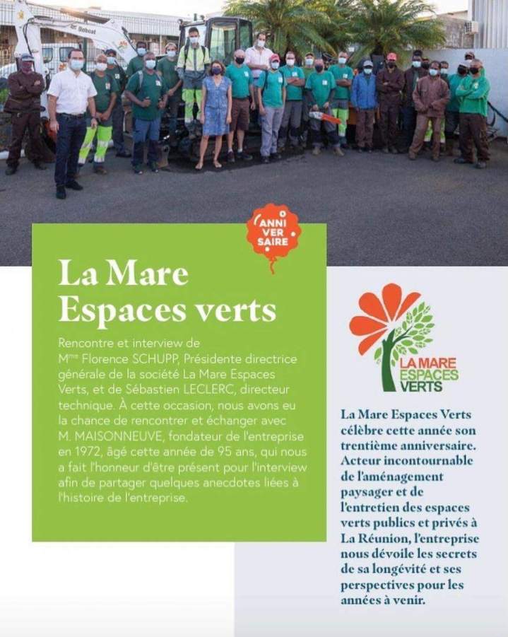 Actualités LA MARE ESPACES VERTS Sainte-Marie