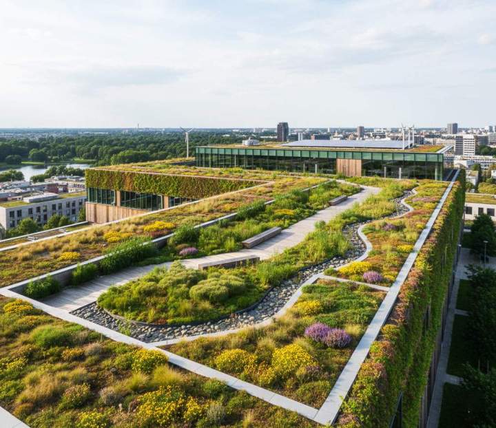 Toit végétal Sainte-Marie